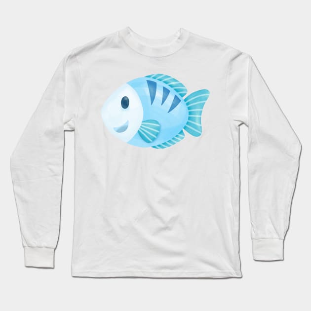 colorful fish Long Sleeve T-Shirt by Cutest Sea Animals 